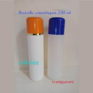 Bouteille cométique colorée et transparente 250ml